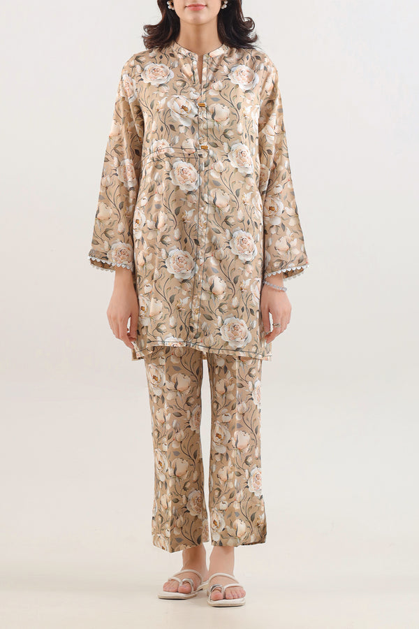 Printed Silk Touch Stitched Shirt