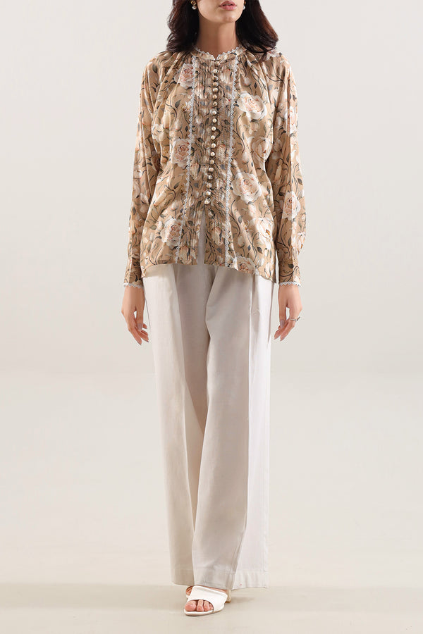 Printed Silk Touch Stitched Shirt