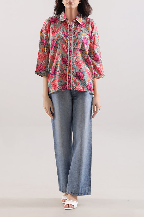 Printed Arabic Lawn Stitched Shirt