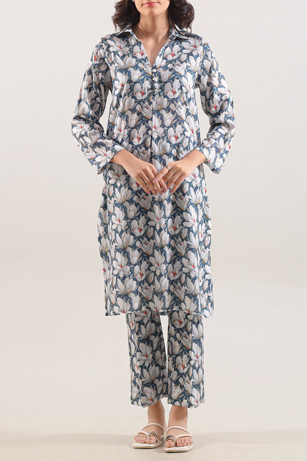 Printed Arabic Lawn Stitched 2 Piece (Shirt/Trouser)