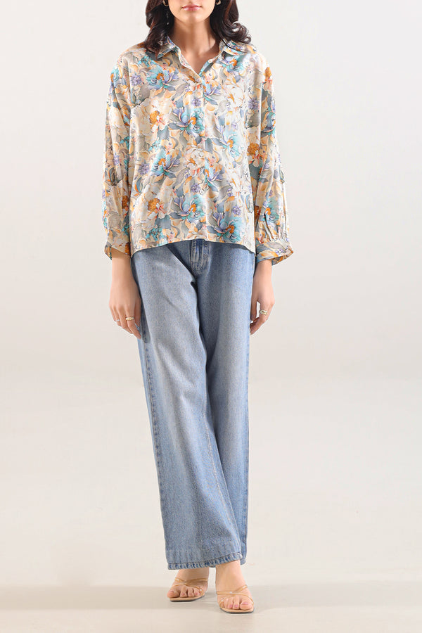 Printed Silk Touch Stitched Shirt