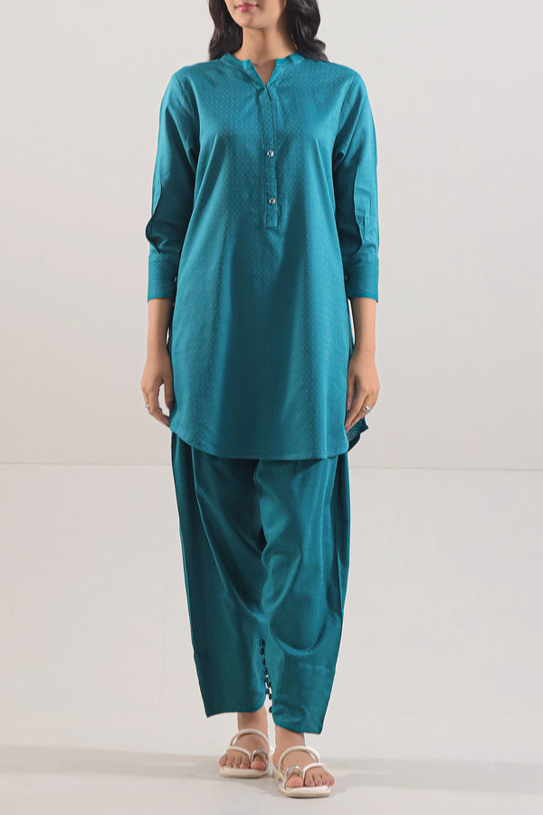 Cotton Jacquard Stitched 2 Piece (Shirt/Trouser)