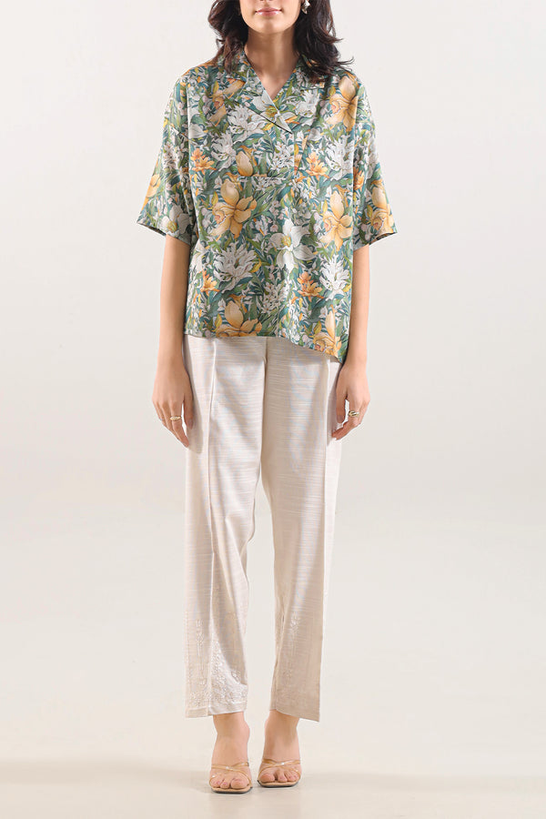 Printed Arabic Lawn Stitched Shirt