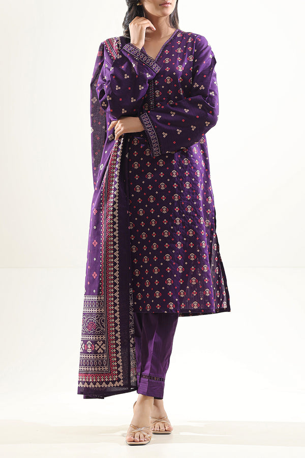 Printed Lawn Stitched 3 Piece