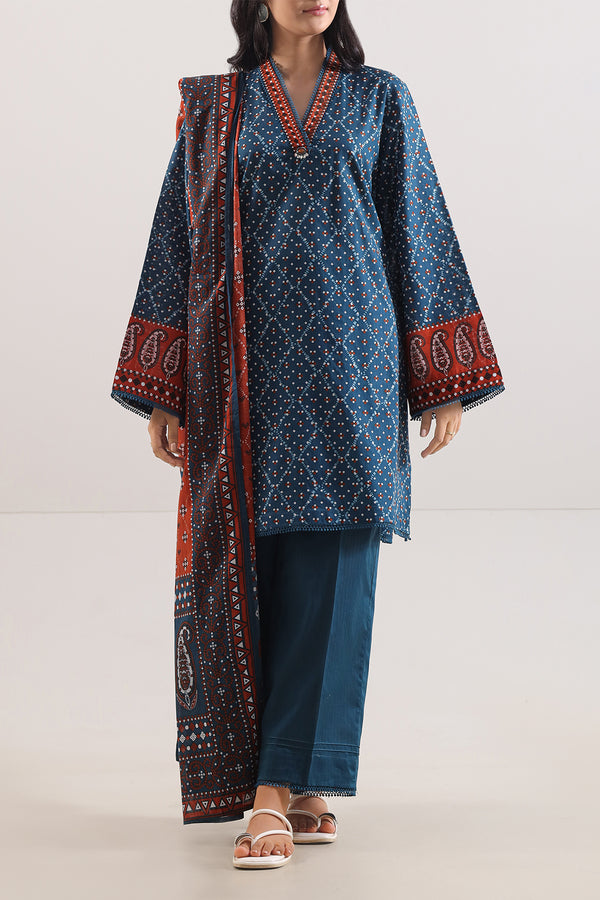 Printed Lawn Stitched 3 Piece