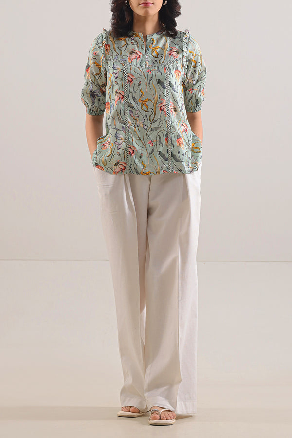 Printed Arabic Lawn Stitched Shirt