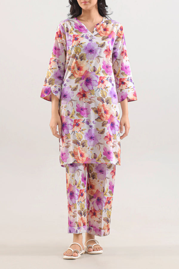 Printed Lawn Stitched 2 Piece (Shirt/Trouser)