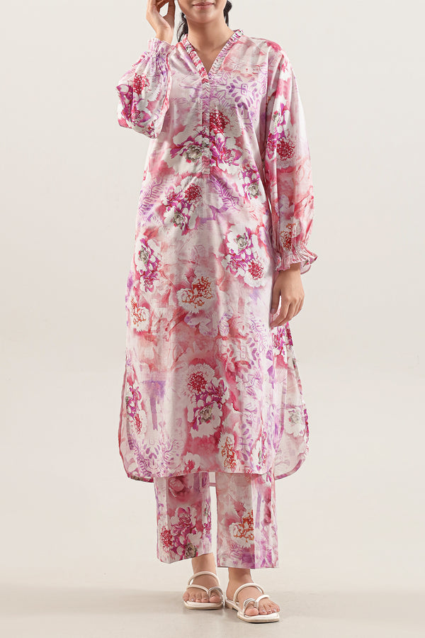 Printed Lawn Stitched 2 Piece (Shirt/Trouser)