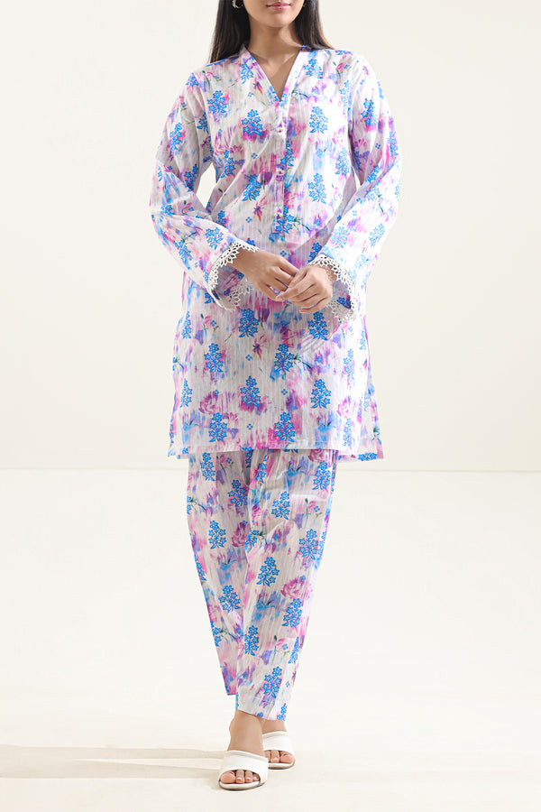 Printed Lawn Stitched 2 Piece (Shirt/Trouser)