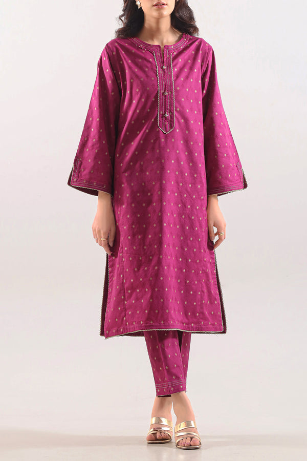 Cotton Jacquard Stitched 2 Piece (Shirt/Trouser)