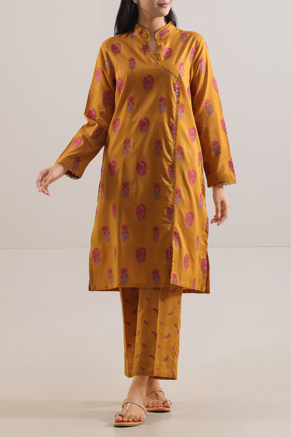 Cotton Jacquard Stitched 2 Piece (Shirt/Trouser)