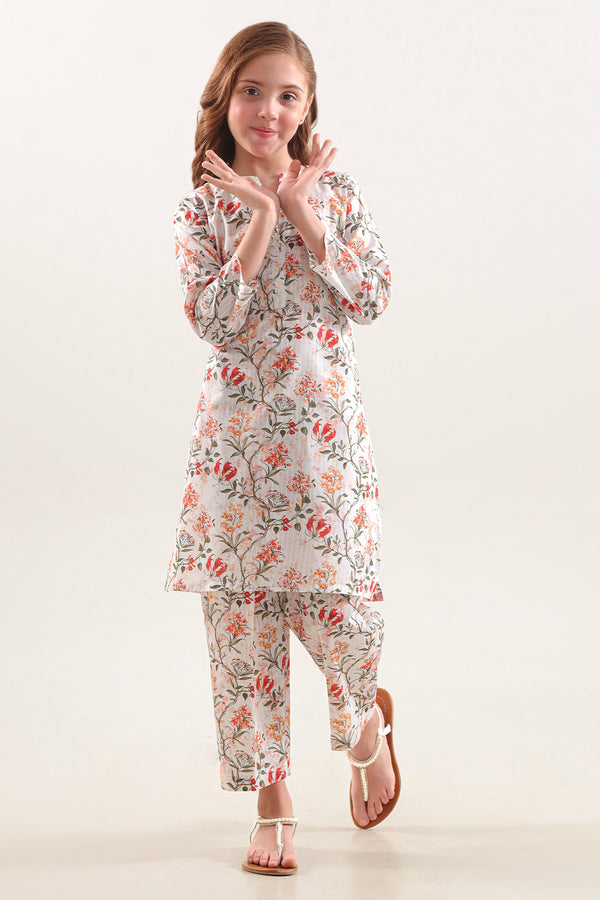 Printed Lawn Stitched 2 Piece (Shirt/Trouser) For Kids