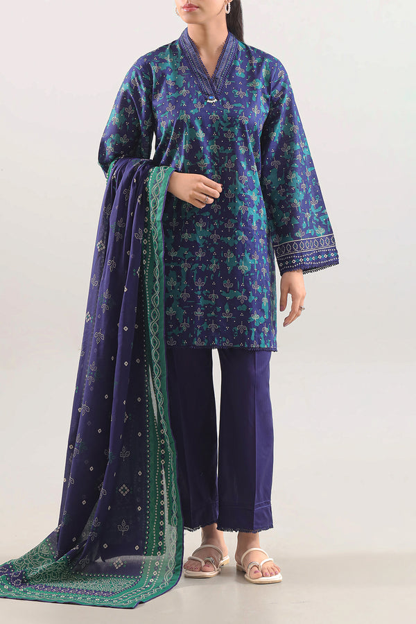 Printed Lawn Stitched 3 Piece