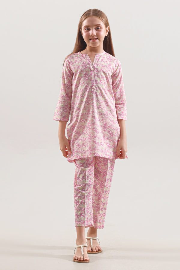 Printed Lawn Stitched 2 Piece (Shirt/Trouser) For Kids
