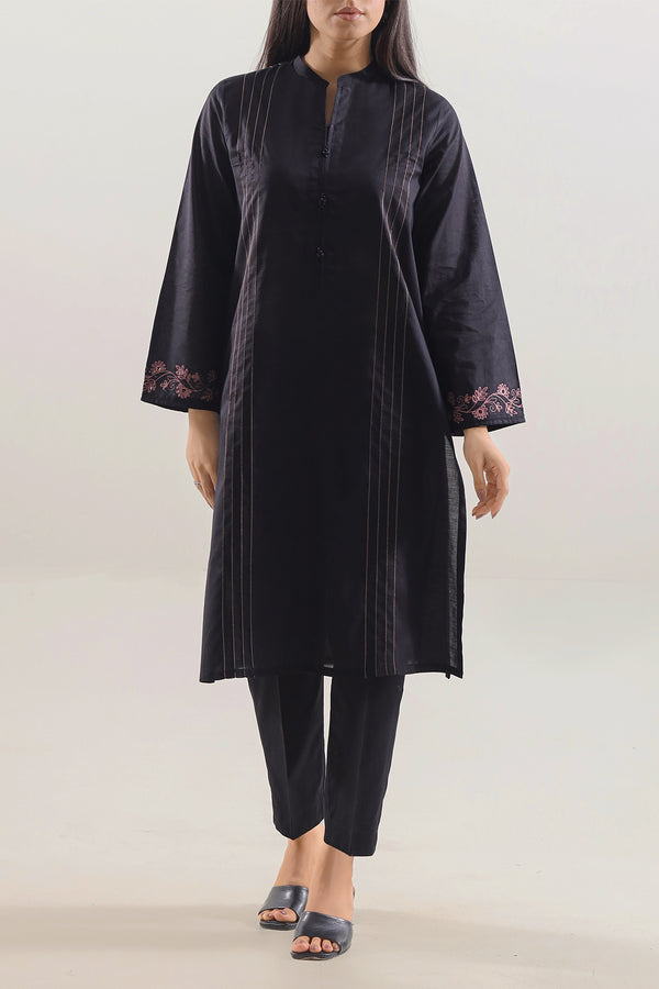 Solid Embroidered Lawn Stitched 2 Piece (Shirt/Trouser)