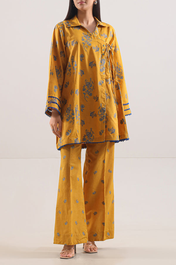 Cotton Jacquard Stitched 2 Piece (Shirt/Trouser)