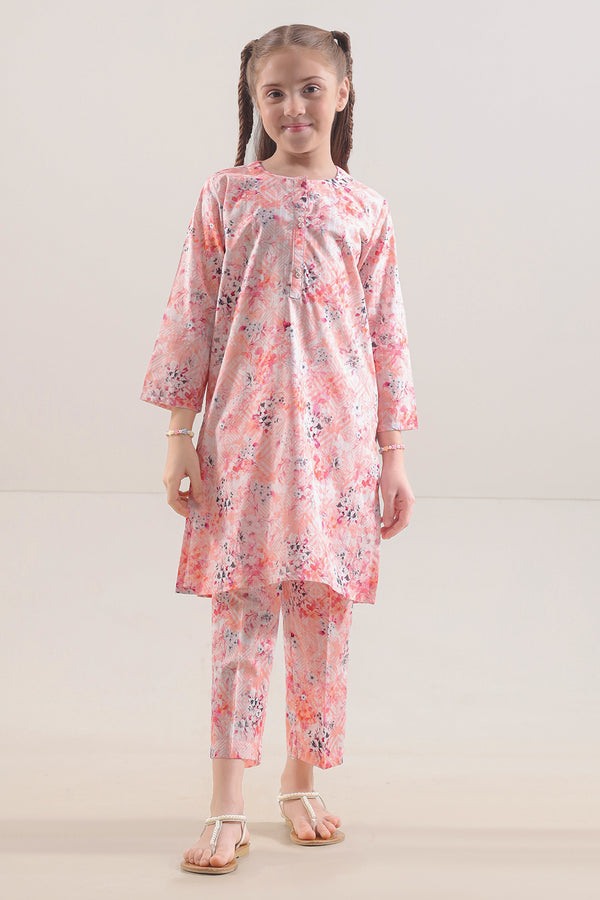 Printed Lawn Stitched 2 Piece (Shirt/Trouser) For Kids