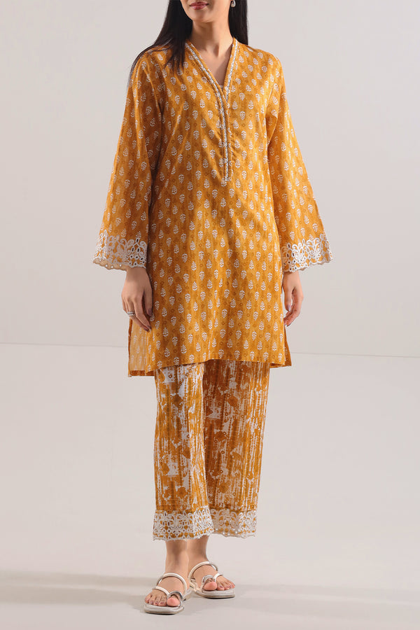 Stitched printed Embroidered Lawn 2 Piece (Shirt/Trouser)