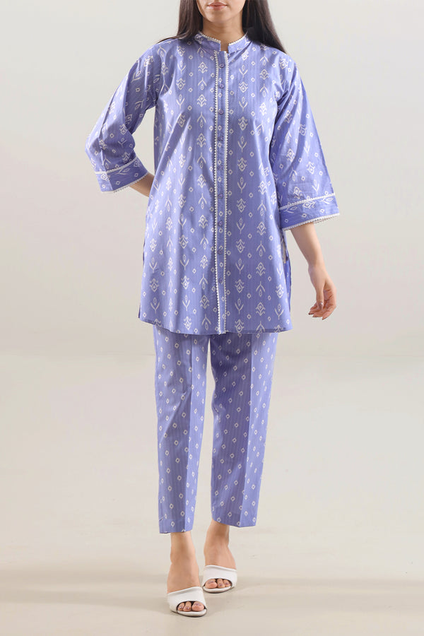 Printed Strip Lawn Stitched 2 Piece (Shirt/Trouser)
