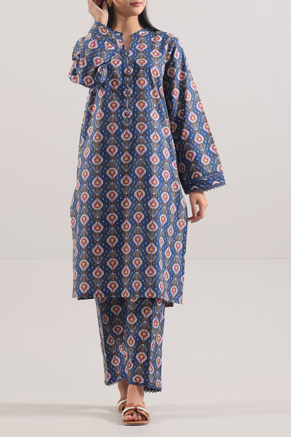 Printed Strip Lawn Stitched 2 Piece (Shirt/Trouser)
