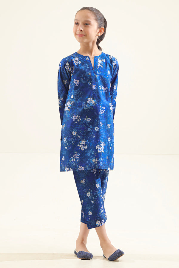 Printed Lawn Stitched 2 Piece (Shirt/Trouser) For Kids