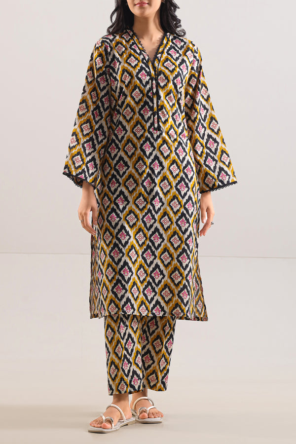 Printed Strip Lawn Stitched 2 Piece (Shirt/Trouser)