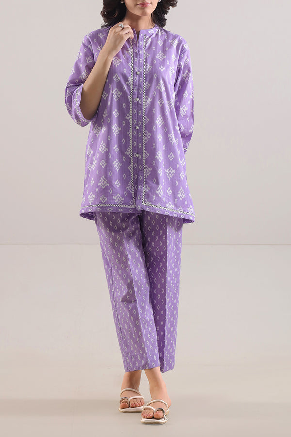 Printed Strip Lawn Stitched 2 Piece (Shirt/Trouser)