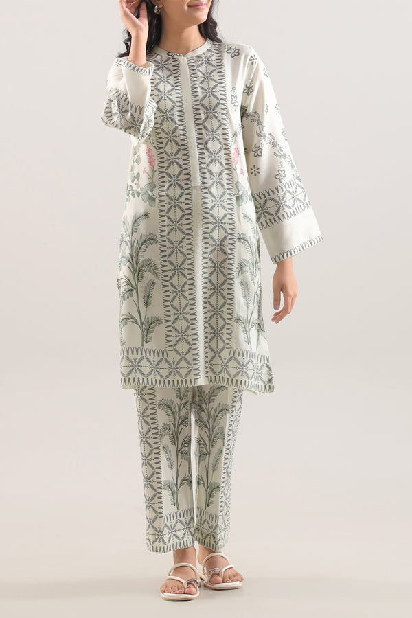 Printed Silk Touch Stitched 2 Piece (Shirt/Trouser)