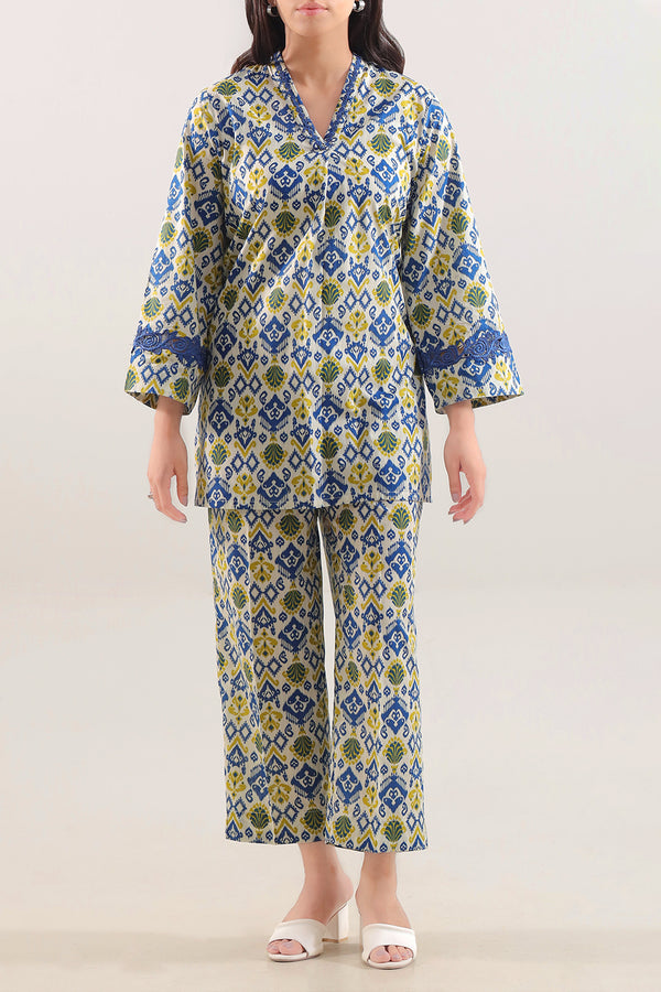 Printed Strip Lawn Stitched 2 Piece (Shirt/Trouser)