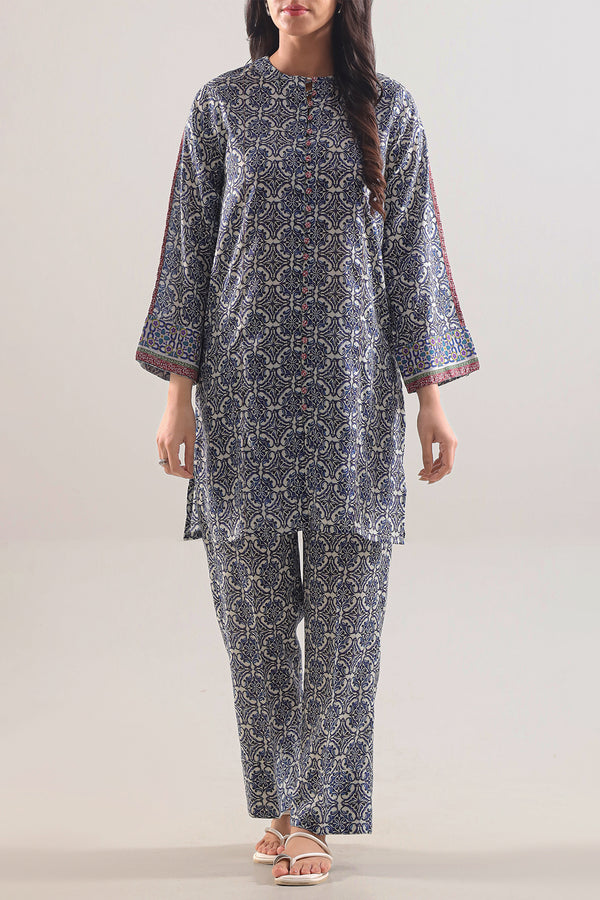 Printed Silk Touch Stitched 2 Piece (Shirt/Trouser)