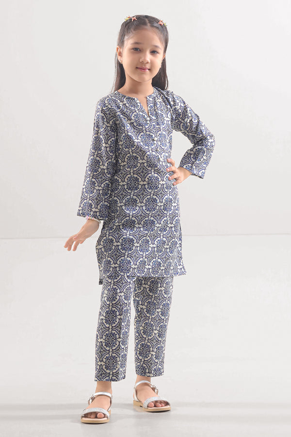 Printed Silk Touch Stitched Shirt/trouser For Kids