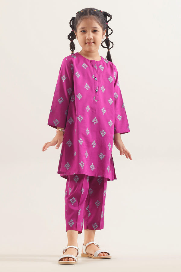 Stitched Cotton Jacquard 2 Piece (Shirt/trouser) For Kids