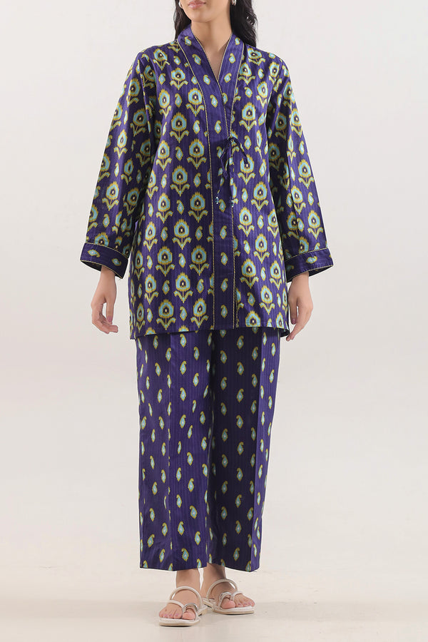 Printed Strip Lawn Stitched 2 Piece (Shirt/Trouser)