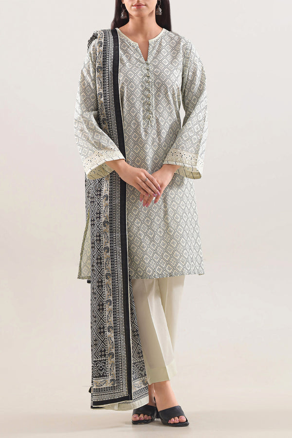 Printed Lawn Stitched 3 Piece