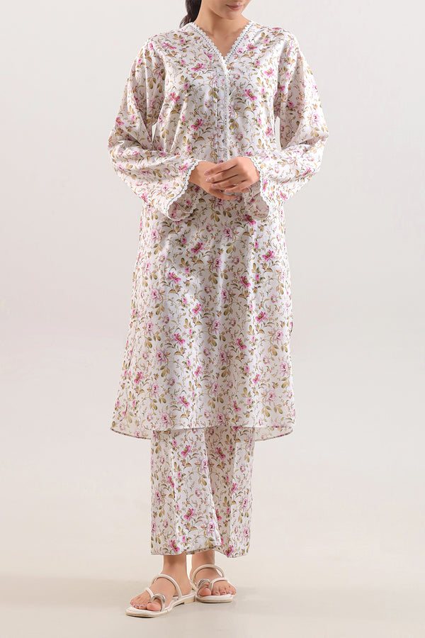 Printed Silk Touch Stitched 2 Piece (Shirt/Trouser)