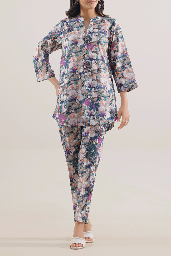 Printed Strip Lawn Stitched 2 Piece (Shirt/Trouser)