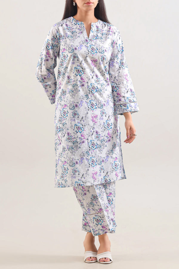 Printed Strip Lawn Stitched 2 Piece (Shirt/Trouser)