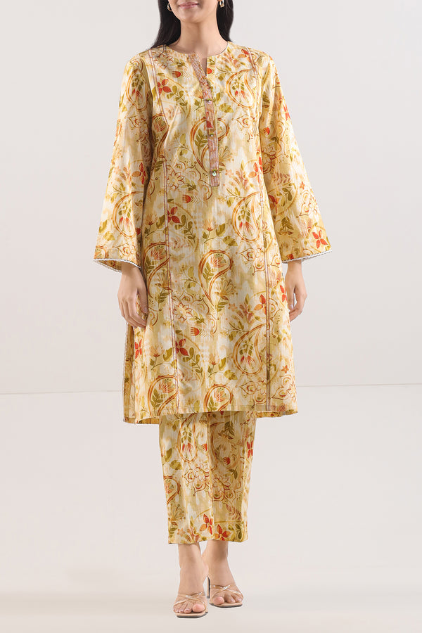 Printed Strip Lawn Stitched 2 Piece (Shirt/Trouser)