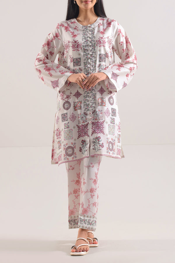 Printed Silk Touch Stitched 2 Piece (Shirt/Trouser)