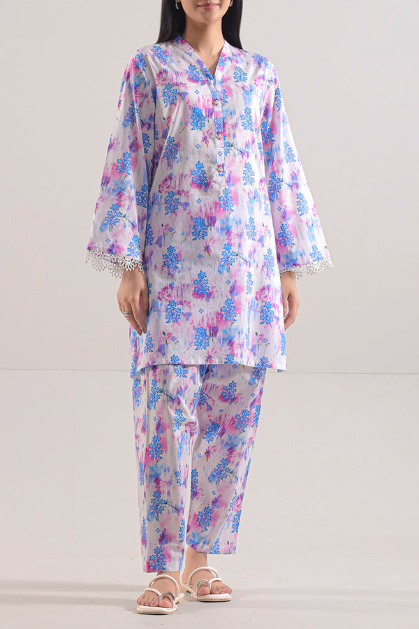 Printed Strip Lawn Stitched 2 Piece (Shirt/Trouser)