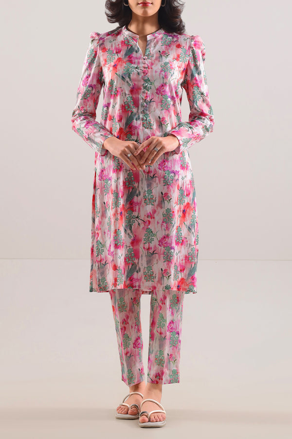 Printed Strip Lawn Stitched 2 Piece (Shirt/Trouser)