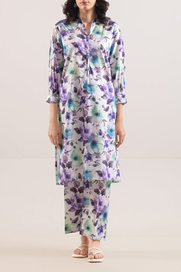 Printed Strip Lawn Stitched 2 Piece (Shirt/Trouser)