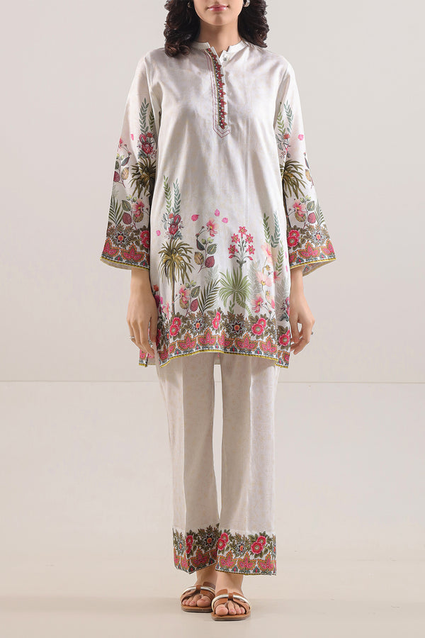 Printed Silk Touch Stitched 2 Piece (Shirt/Trouser)