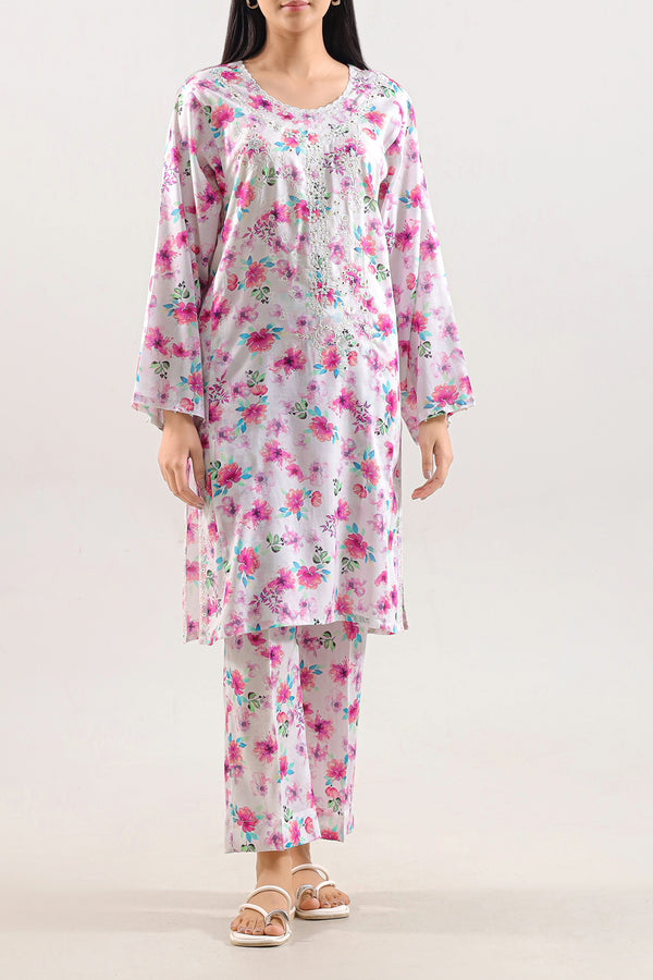 Printed Embroidered Arabic Lawn Stitched 2 Piece (Shirt/Trouser)