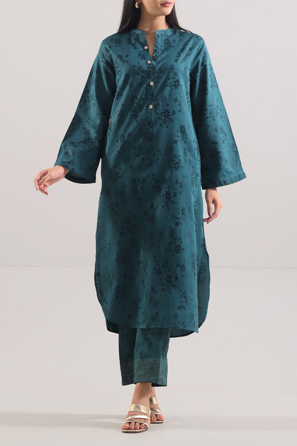 Cotton Jacquard Stitched 2 Piece (Shirt/Trouser)