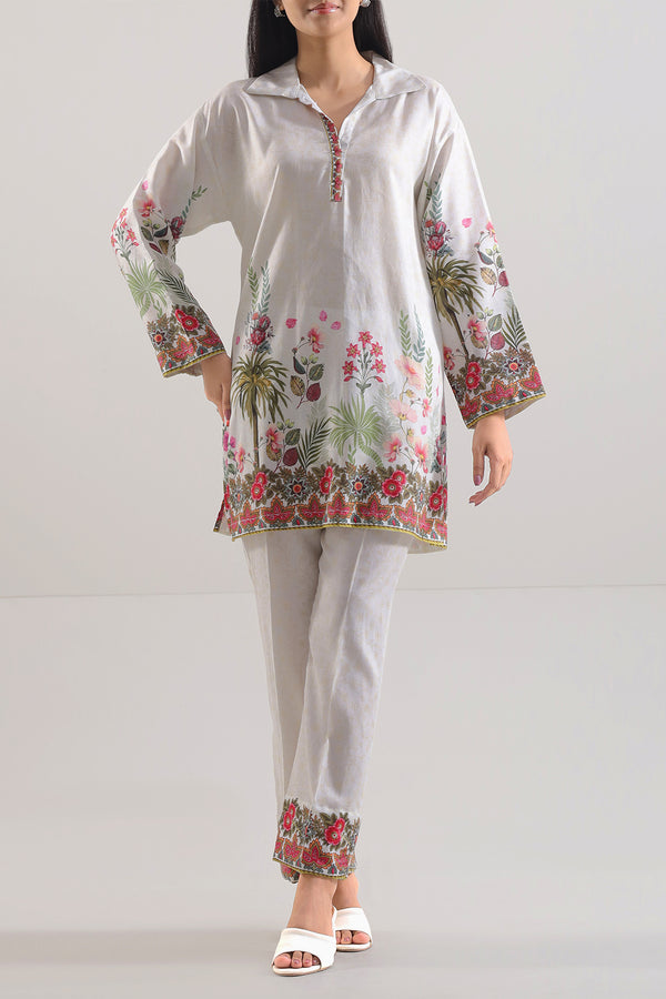 Printed Silk Touch Stitched Shirt