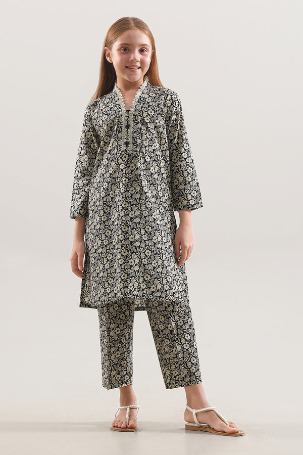 Printed Lawn Stitched 2 Piece (Shirt/Trouser) For Kids