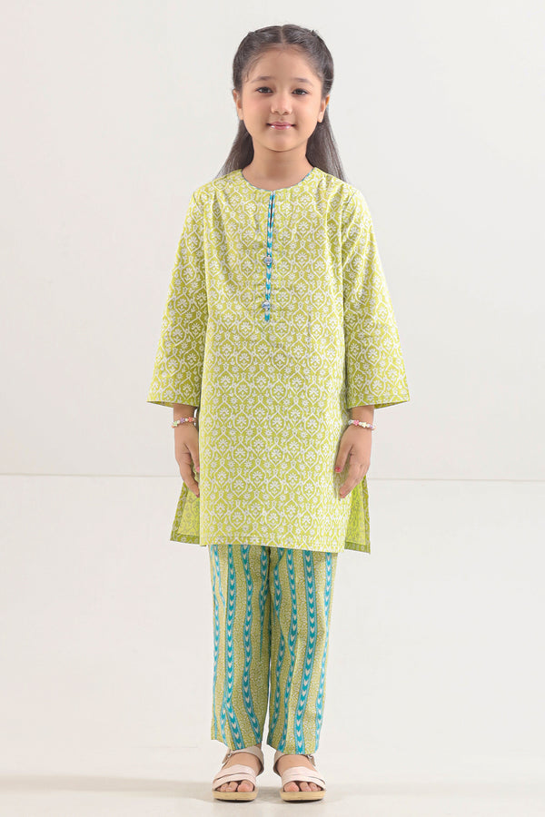 Printed Lawn Stitched 2 Piece (Shirt/Trouser) For Kids