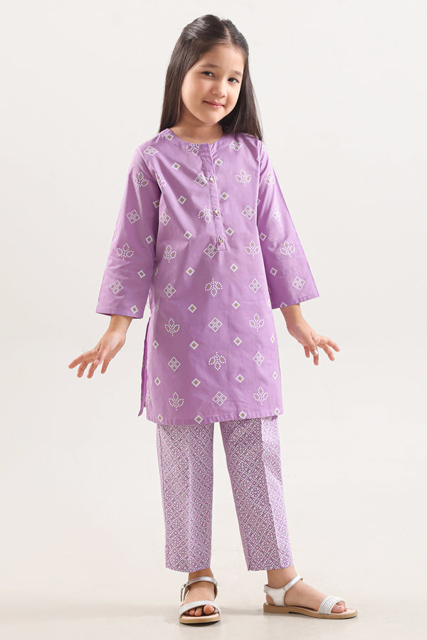 Printed Lawn Stitched 2 Piece (Shirt/Trouser) For Kids