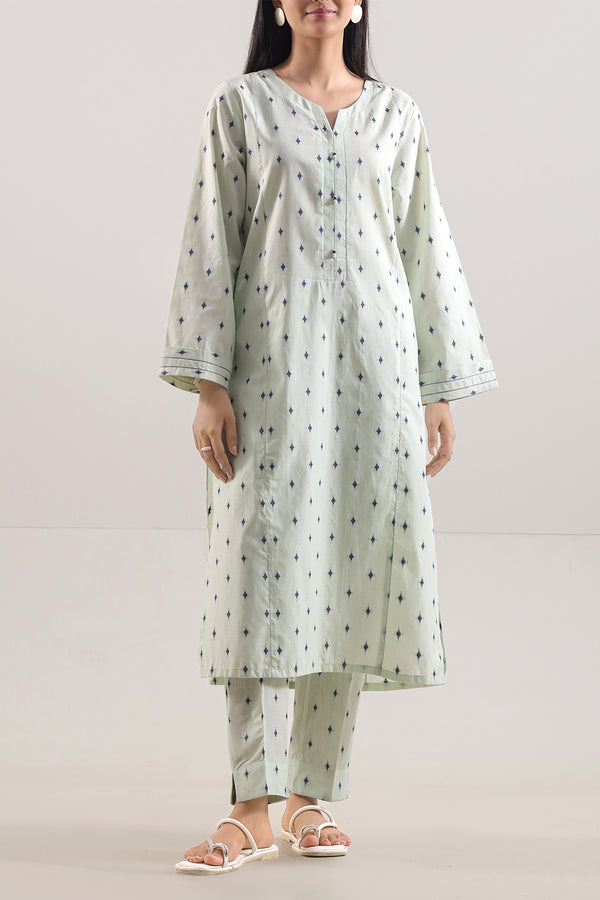 Cotton Jacquard Stitched 2 Piece (Shirt/Trouser)